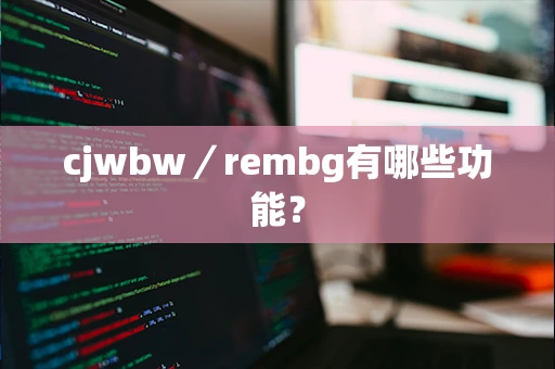cjwbw／rembg有哪些功能？