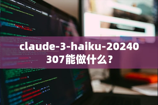claude-3-haiku-20240307能做什么？