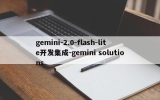 gemini-2.0-flash-lite开发集成-gemini solutions